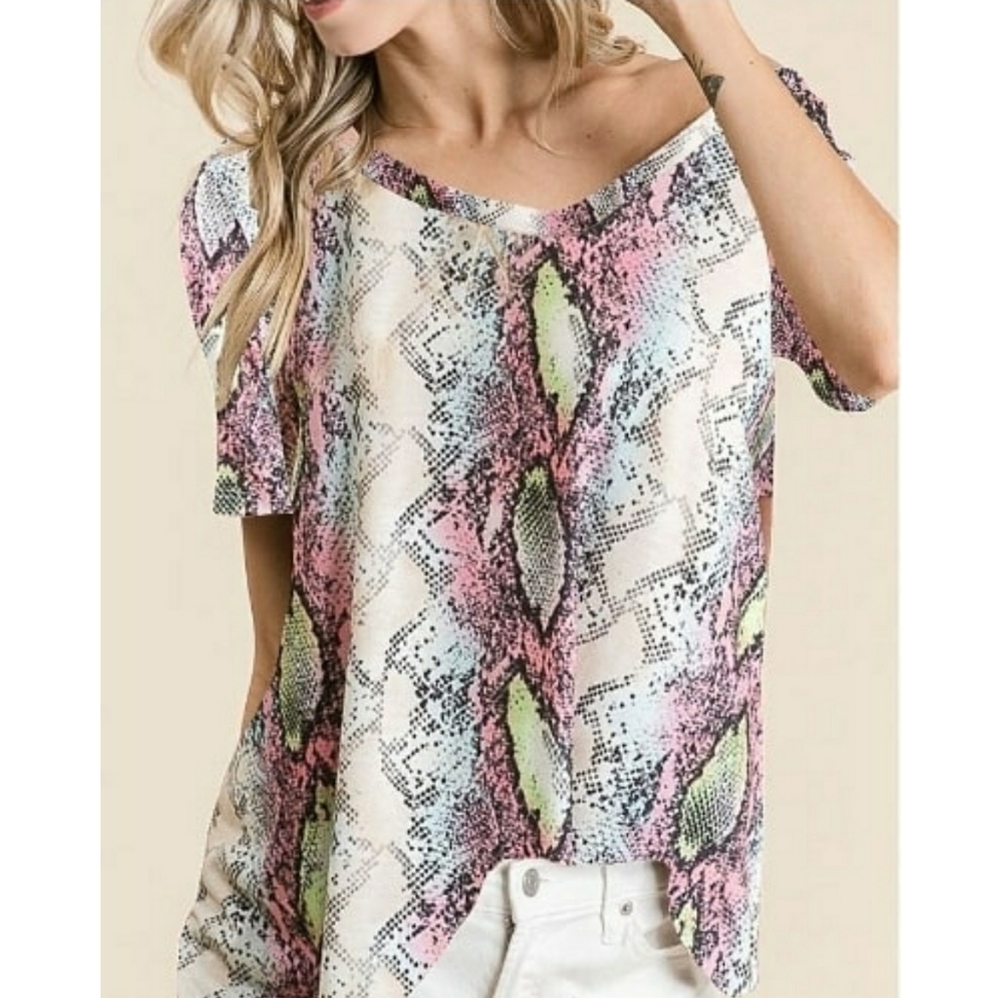 Colorful print top